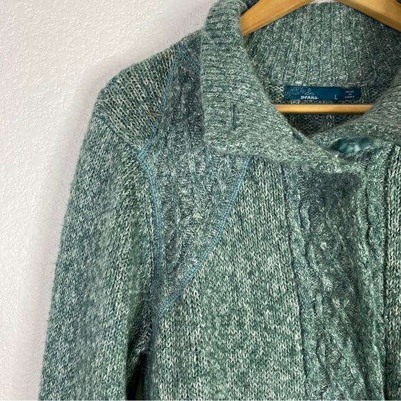 PrAna Green Knit Angelica Duster Cardigan Sweater - Picture 3 of 7